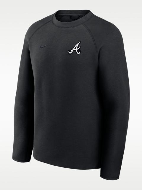 Atlanta Braves Tech Fleece Men's Nike MLB Pullover Crew