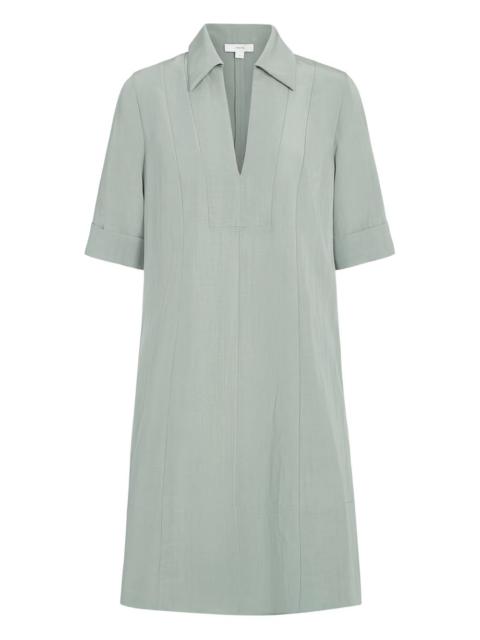 short-sleeve A-line dress
