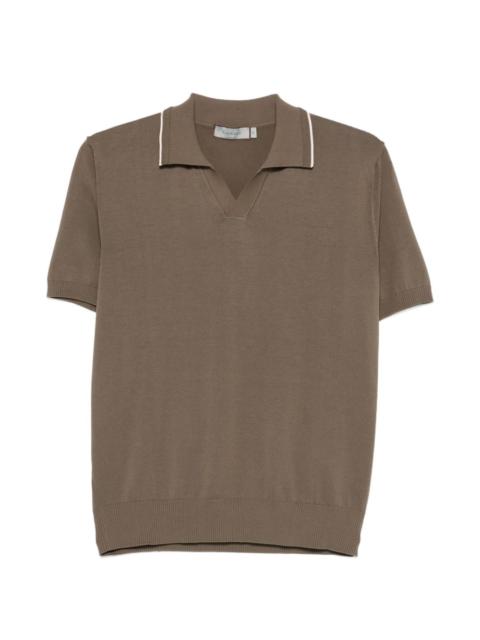 ribbed-trim polo shirt