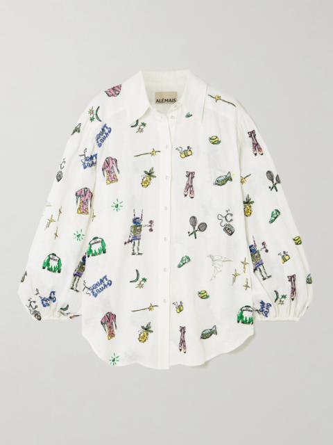 + Anouk Colantoni Play Embroidered Linen Shirt