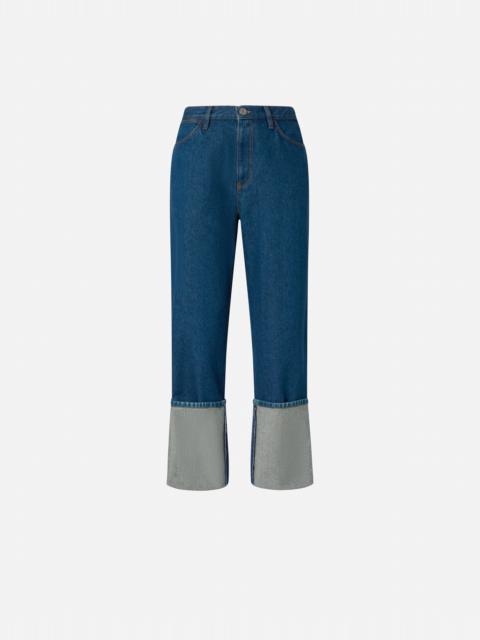 REIMAGINE BY PINKO X PATRICK MCDOWELL STRAIGHT-LEG JEANS WITH CUFFS