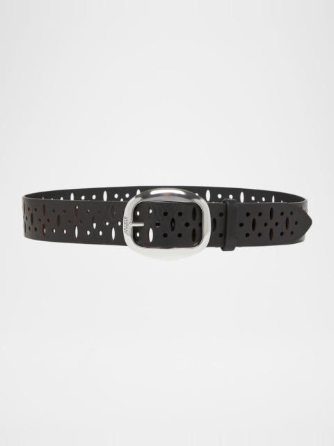Dara Laser-Cut Leather Belt