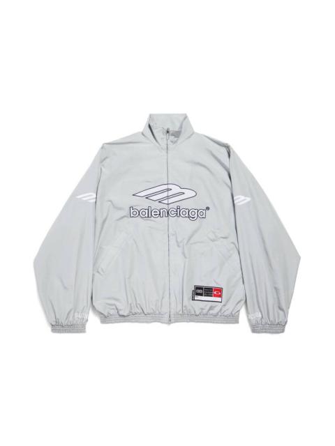 Men's 3b Football Tracksuit Jacket in New Grey