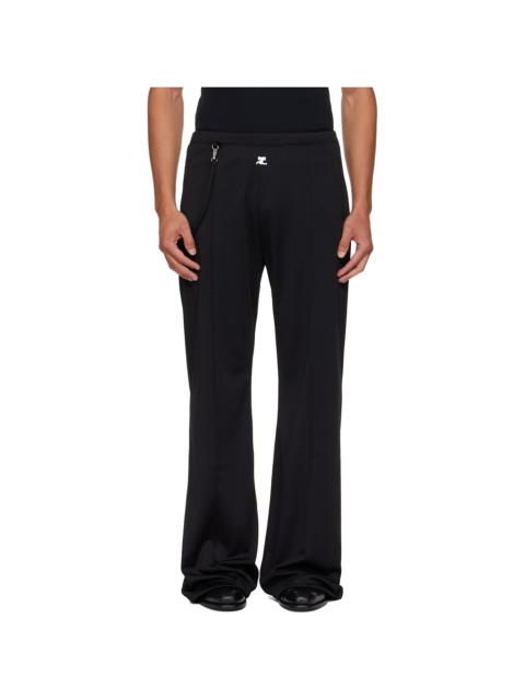 Black Flare Interlock Tracksuit Pants