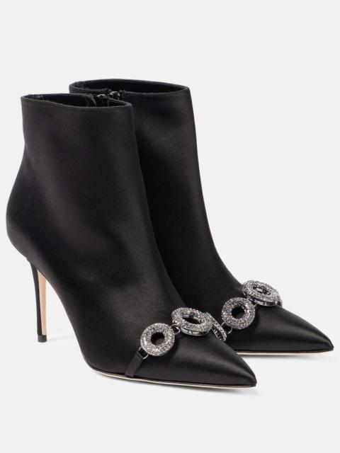 Balvisa embellished satin ankle boots