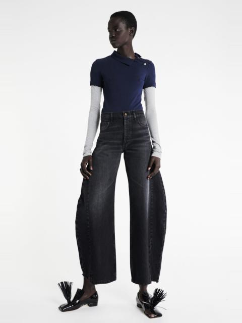 DENIM JEANS WITH INSERTS WASHED BLACK