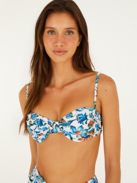Off-White Flora Tile Underwire Bikini Top