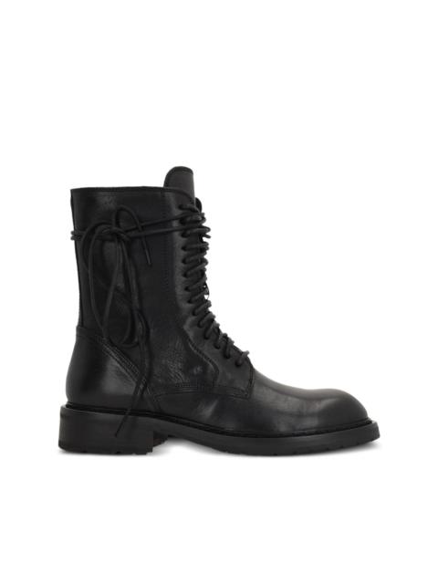 lace-up leather boots