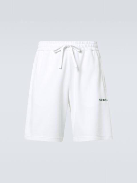 Webstripe cotton jersey shorts