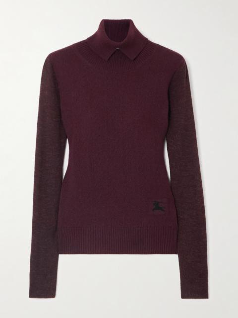 Brushed Wool-blend Turtleneck Sweater