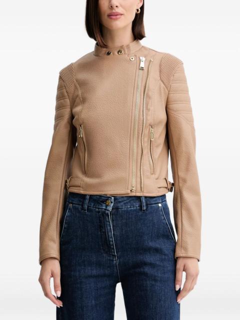 faux-leather biker jacket