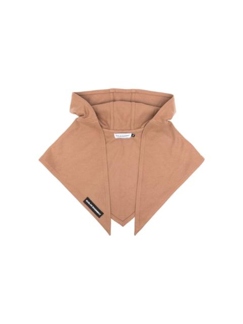 logo-patch felted hood