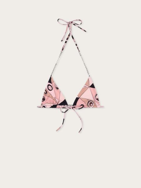 OCCHI PRINT TRIANGLE BIKINI TOP