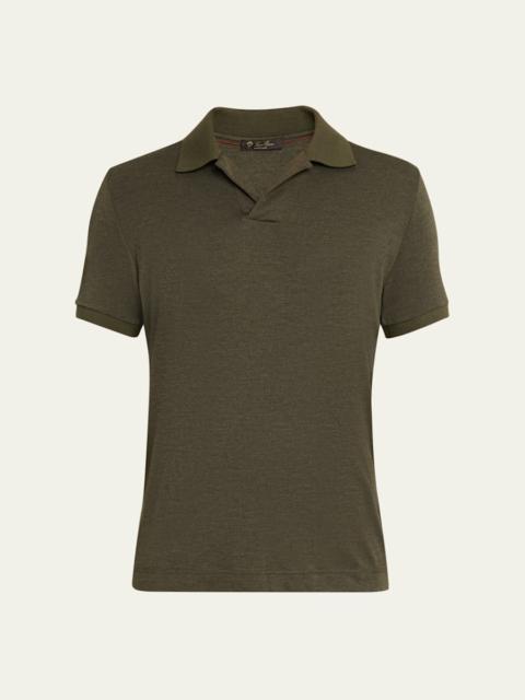 Men's Philion Cashmere and Silk Johnny Collar Polo Shirt