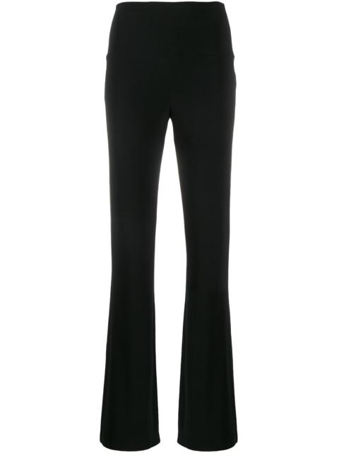 high waisted straight-leg trousers