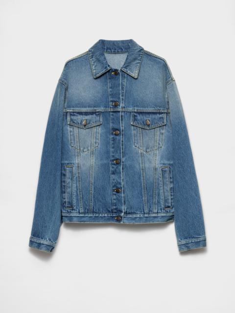 Denim blouson jacket