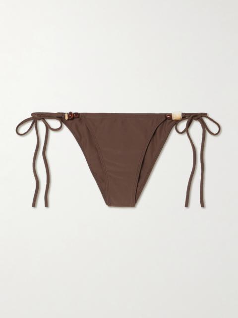 Eden Bead-embellished Recycled Bikini Briefs