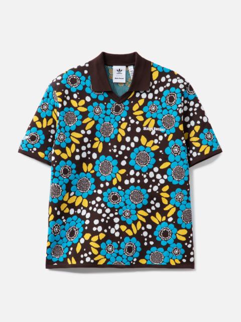 WALES BONNER KNIT FLORAL POLO SHIRT