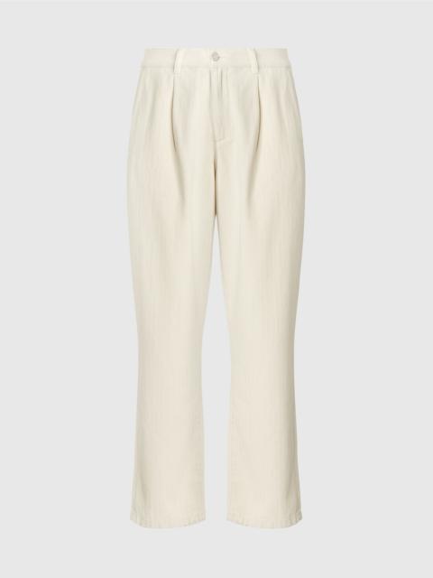 Classic denim trousers with chevron knit inserts