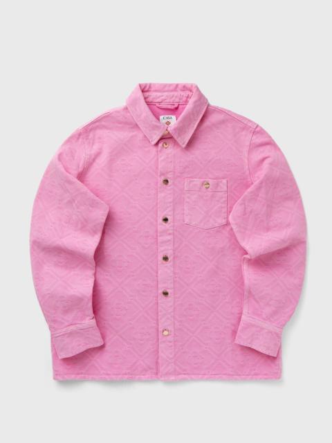 LASER MONOGRAM OVERSIZED DENIM SHIRT