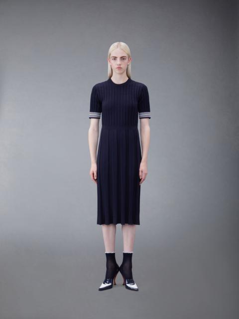 cable-knit cotton midi dress