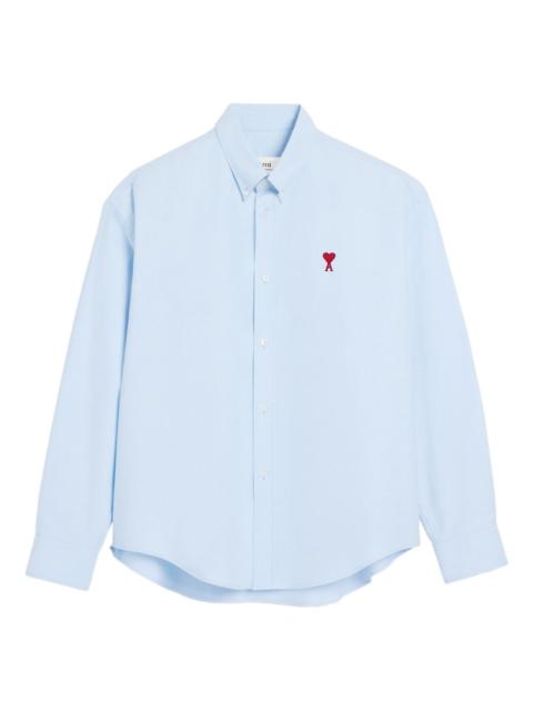 logo-embroidered poplin shirt