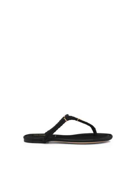 WOVEN SUEDE LILY THONG SANDAL
