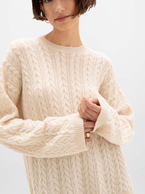 Cable Knit Cream Cashmere Jumper