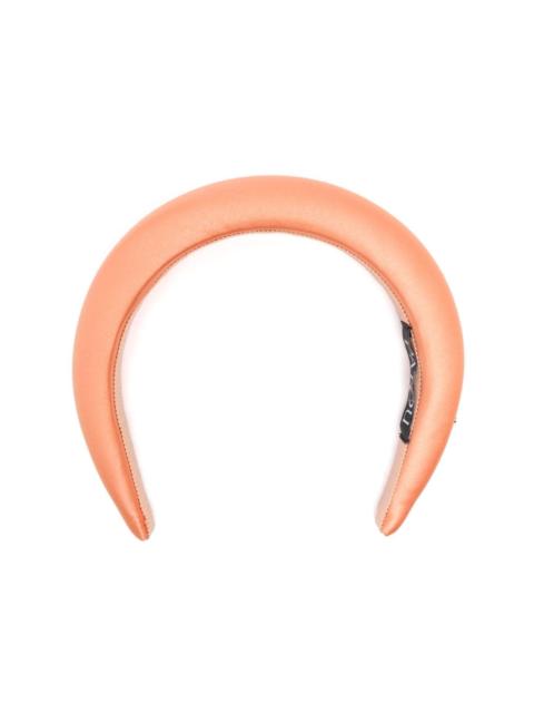 logo-charm satin haird band