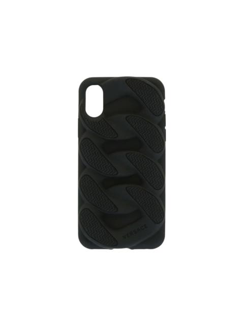 Versace Silicone Chain Reaction iPhone x Case Black