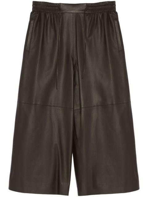 leather wide-leg trousers