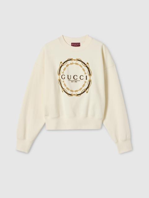 Cotton jersey sweatshirt with print