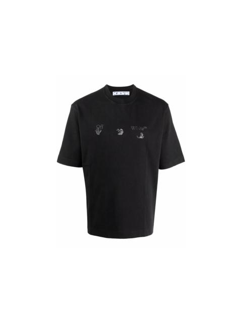 OFF-WHITE Oversized Drowning Logo Vintage T-Shirt Black