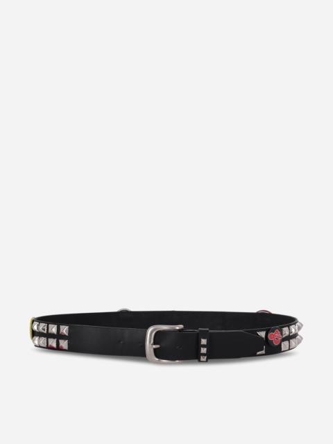 Studs Badges Fever Belt Black