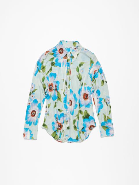 Button-up printed shirt - Multi blue