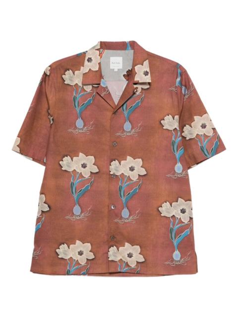 floral-print short-sleeve shirt