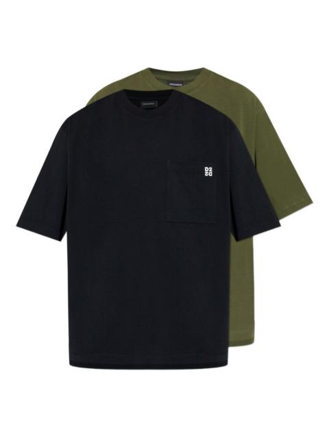 chest-pocket logo-detail T-shirt (set of two)