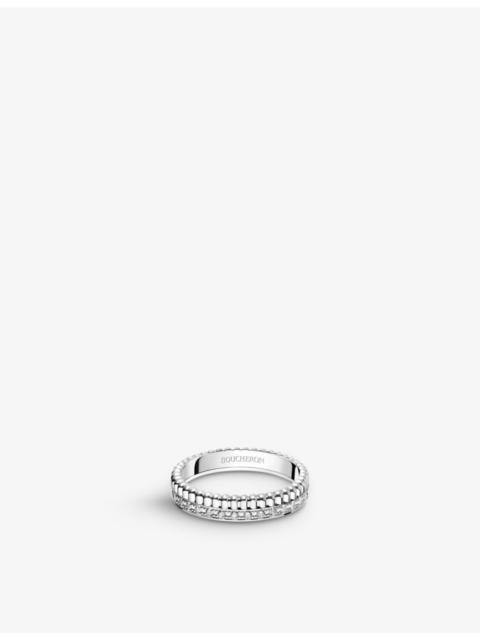 Quatre Radiant Edition 18ct white-gold and 0.24ct diamond wedding band