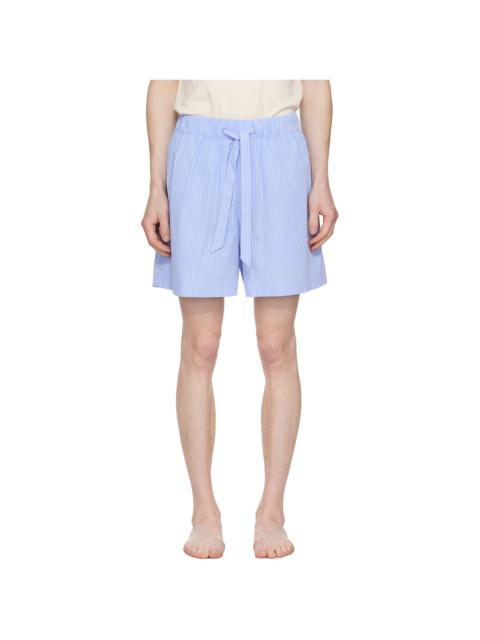 Blue Poplin Pyjama Shorts