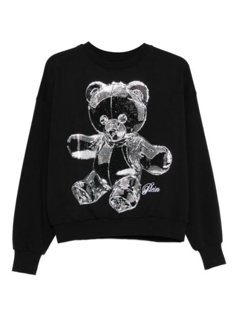 rhinsetone-embellished bear sweatshirt