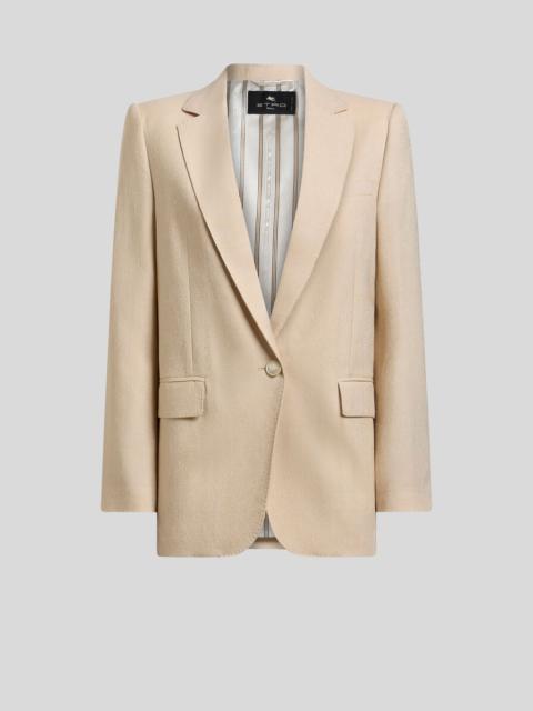 WOOL JACQUARD SINGLE-BREASTED JACKET WITH PAISLEY MOTIF