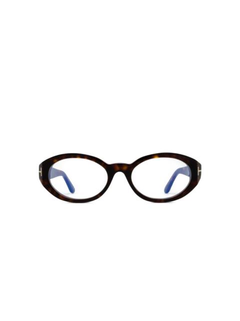 oval-frame glasses
