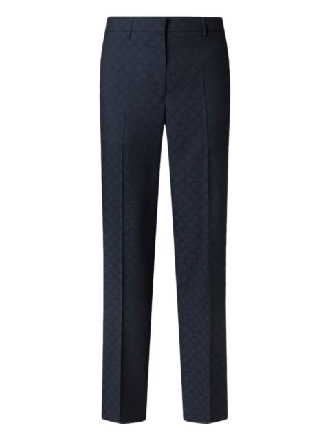 jacquard palm-motif trousers