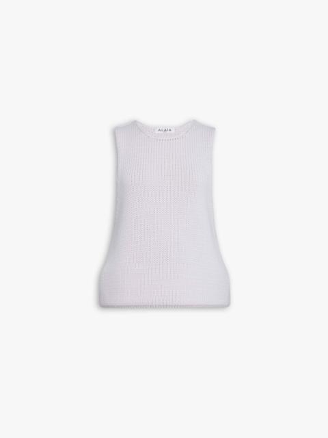 CHUNKY KNIT SLEEVELESS SWEATER