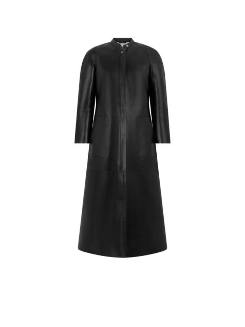 SUPPLE SOFT NAPPA AND WASHED DUCHESSE BIKER COAT
