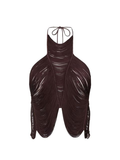 halterneck fringed top