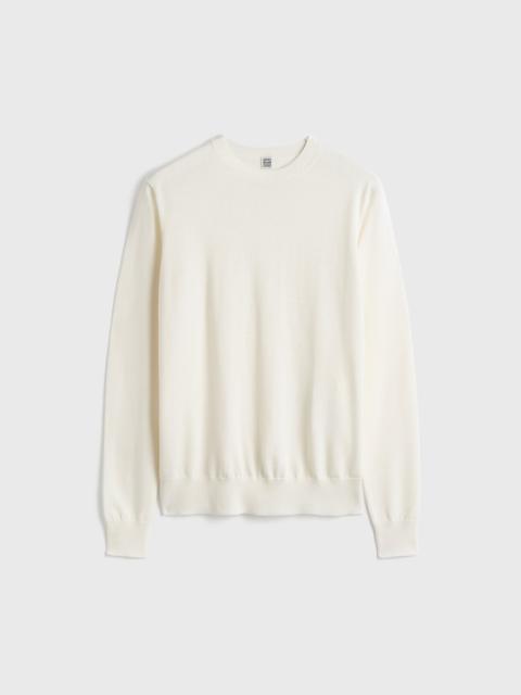Fine crew knit ecru
