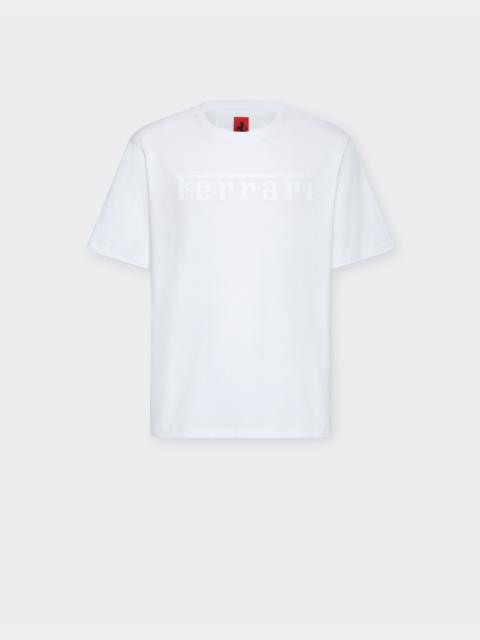 Cotton T-shirt with Ferrari logo