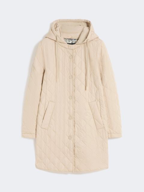Water-repellent fabric padded parka - SAND