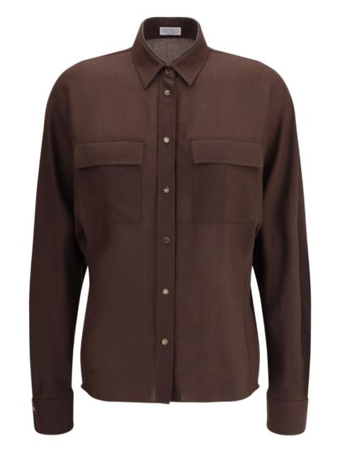 button-fastening shirt